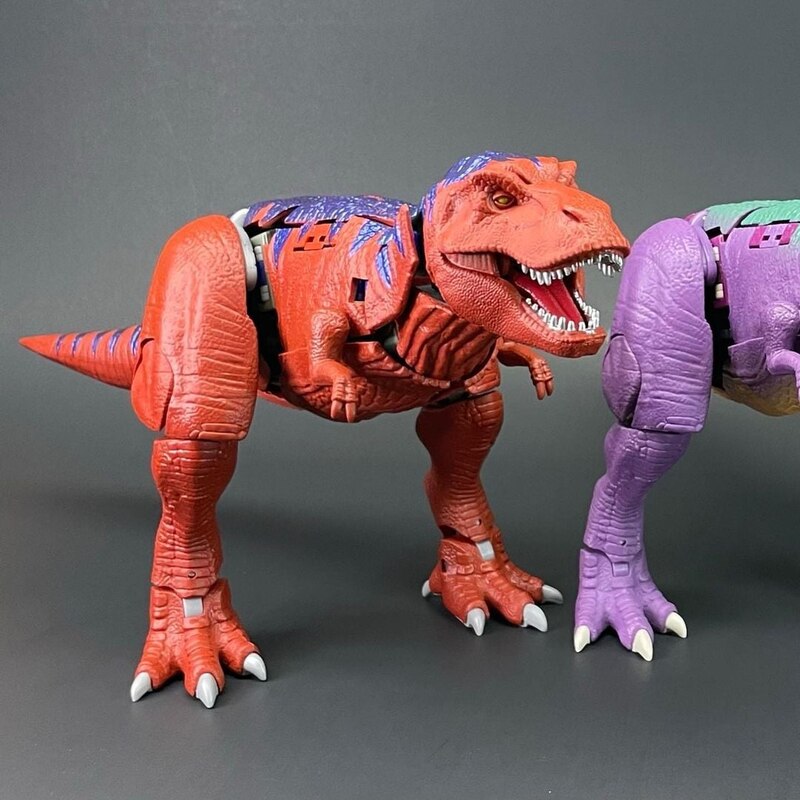 Transformers Kingdom Megatron, T-Wrecks, Tyrannocon Rex Compared Images